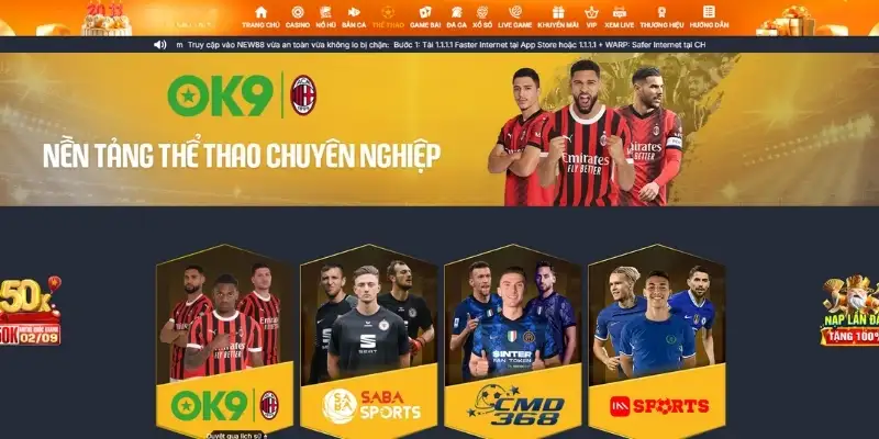 Bàn cá độ Thể Thao New88 đa dạng kèo cược
